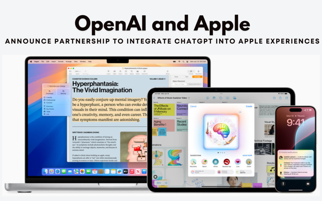 OpenAI and Apple announce partnership to integrate ChatGPT into Apple experiences